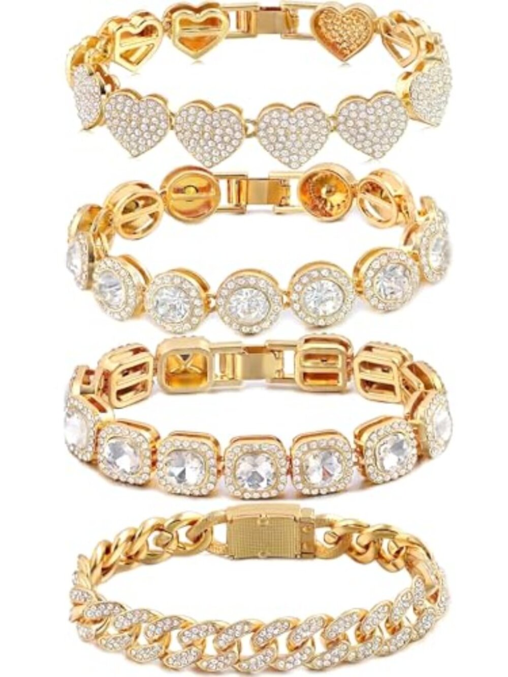 4PCS Gold Bracelets for Women‎